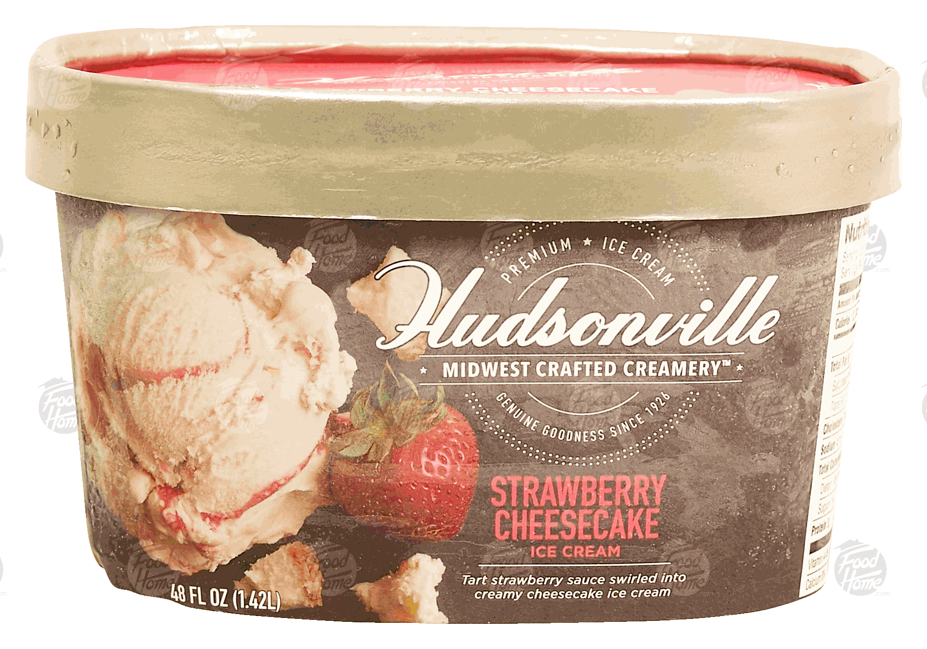 Hudsonville Midwest Crafted Creamery strawberry cheesecake ice cream Full-Size Picture